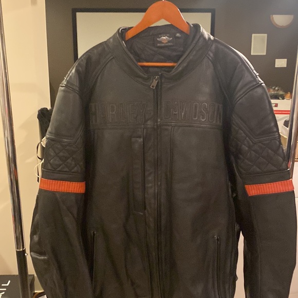 Harley-Davidson Men's Vanocker Waterproof Triple Vent Leather Jacket Size 4XL - Picture 6 of 9